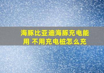 海豚比亚迪海豚充电能用 不用充电桩怎么充